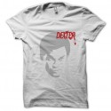 Shirt Dexter silhouette argentée sur blanc pour homme et femme