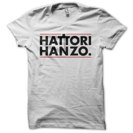 Shirt Hattori Hanzo katana logo artwork blanc pour homme et femme