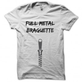 Shirt Full Metal Braguette parodie Full Metal Jacket blanc pour homme et femme
