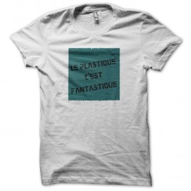 Shirt Préservatif Le plastique c'est fantastique hommage Elmer Food Beat blanc pour homme et femme