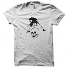 Shirt miss kittin kris menace techno blanc pour homme et femme