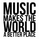 Shirt musique électronique music makes the world a better place techno blanc pour homme et femme