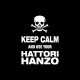 Shirt Keep Calm and use your Hattori Hanzo noir pour homme et femme