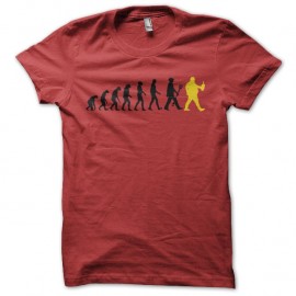 Shirt évolution obèse Fast Food rouge pour homme et femme