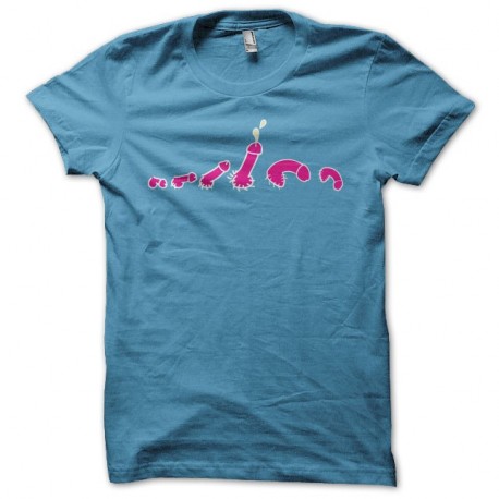 Shirt évolution penis turquoise pour homme et femme