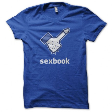 Shirt Sexbook parodie Facebook Like bleu pour homme et femme