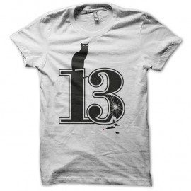 Shirt Superstition avec le nombre 13 en blanc pour homme et femme