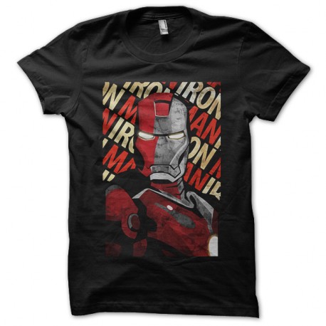 Shirt Ironman version sombre en noir pour homme et femme