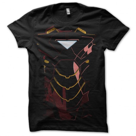Shirt armure ironman version costume noir pour homme et femme