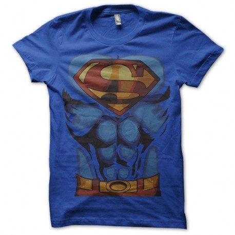 Shirt parodie superman en costume bleu pour homme et femme
