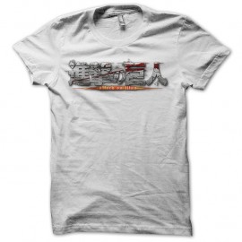 Shirt l'attaque des titans en blanc pour homme et femme