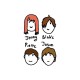 Shirt Rilo Kiley portraits en dessin blanc pour homme et femme