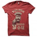 Shirt polonais parodie oncle Sam Polska needs you rouge pour homme et femme