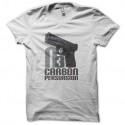 Shirt arme de poing Glock M3 carbon persuasion blanc pour homme et femme