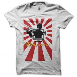 Shirt Bruce Lee hors écran Kung Foo rayons japonais blanc pour homme et femme