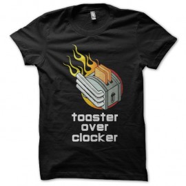 Shirt Grille pain trafiqué Toaster Overclocker noir pour homme et femme