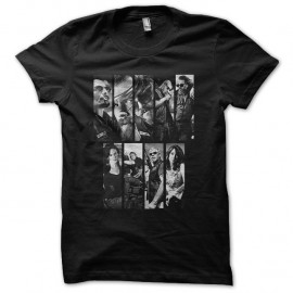 Shirt trombinoscope noir et blanc Sons of Anarchy noir pour homme et femme