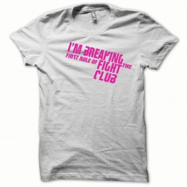 Shirt Fight Club rose/blanc pour homme et femme