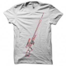 Shirt arme Sniper sous forme de texte art work blanc pour homme et femme