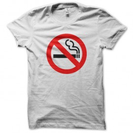 Shirt interdit de fumer blanc pour homme et femme