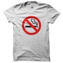 Shirt interdit de fumer blanc pour homme et femme