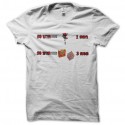 Shirt humoristique 1 rose égal 3 capotes blanc pour homme et femme