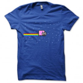Shirt Nyan chat 8bits de l'espace bleu pour homme et femme