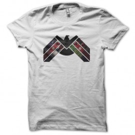 Shirt parodie logo avengers blanc pour homme et femme