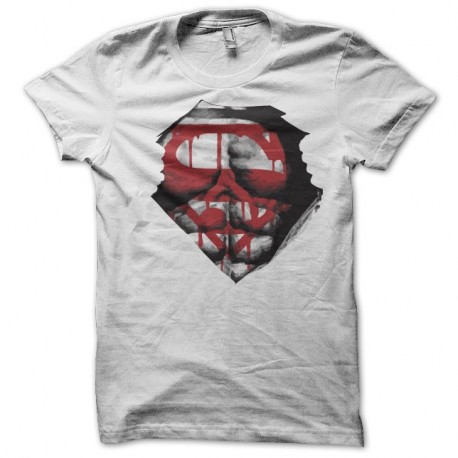Shirt déchiré Superman graffé blanc pour homme et femme