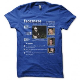 Shirt face2naze concours parodie facebook bleu pour homme et femme