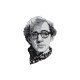 Shirt Woody Allen portrait dessin blanc pour homme et femme