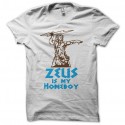 Shirt Zeus est ma bonne à tout faire blanc pour homme et femme