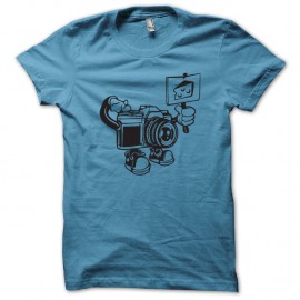 Shirt Photographe humoristique dites cheese bleu turquoise pour homme et femme