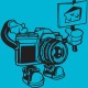 Shirt Photographe humoristique dites cheese bleu turquoise pour homme et femme