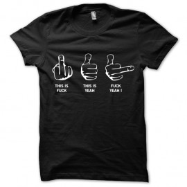 Shirt humoristique Fuck Yeah Noir pour homme et femme