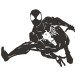 Shirt symbiote de spiderman noir pour homme et femme