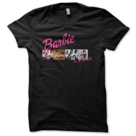 Shirt barbie is a bitch version diapositives noir pour homme et femme
