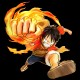 Shirt one piece luffy point de feu noir pour homme et femme