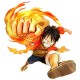 Shirt luffy gomu point en flammes blanc pour homme et femme