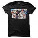 Shirt One piece cartes postales noir pour homme et femme