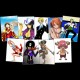 Shirt One piece cartes postales noir pour homme et femme