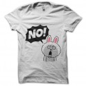 Shirt lapin agape Say NO blanc pour homme et femme