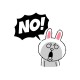 Shirt lapin agape Say NO blanc pour homme et femme