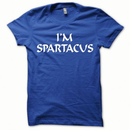 Shirt Spartacus blanc/bleu royal pour homme et femme