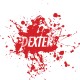 Shirt Dexter logo sur tâche de sang blanc pour homme et femme
