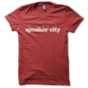 Shirt Retour à la fac Speaker City rouge pour homme et femme