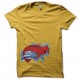 Shirt tatouage japonais poisson rouge sur jaune pour homme et femme