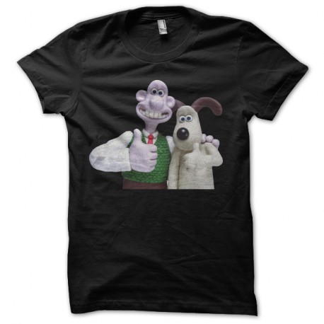 Shirt Wallace et gromit couleur noir pour homme et femme