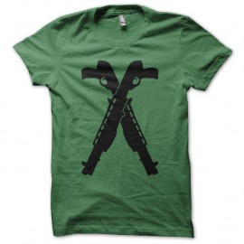 Shirt fusils à pompe croisés vert pour homme et femme