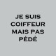 Shirt je suis coiffeur mais pas homo gris pour homme et femme